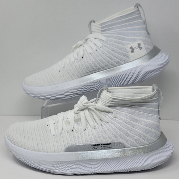 Under Armour Men\'s Size 12.5 UA FUTR X White ELITE Platinum Shoes 3028021100 New main image 10